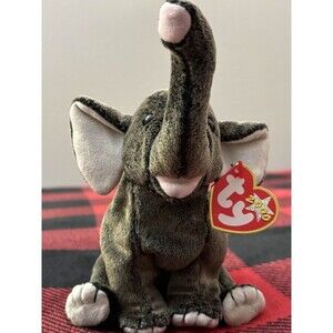 2000 Ty Trumpet the Elephant 6th Gen Hang Tag 4276 Beanie Baby 6.5" Plush Toy